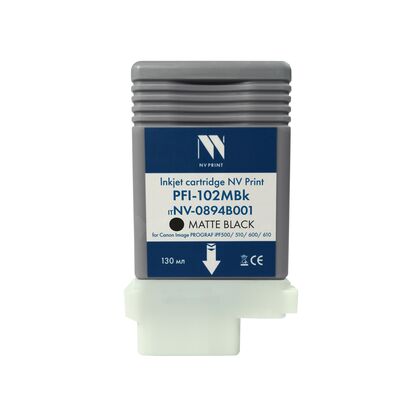 Картридж Canon PFI-102MBK Matte Black NV Print (IPF510/ IPF605/ IPF610/ IPF650/ IPF655/ IPF710/ IPF750/ IPF755/ IPF760/ IPF765)