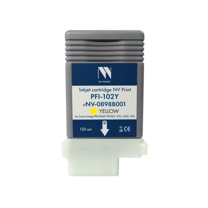 Картридж Canon PFI-102Y Yellow NV Print (IPF510/ IPF605/ IPF610/ IPF650/ IPF655/ IPF710/ IPF750/ IPF755/ IPF760/ IPF765)