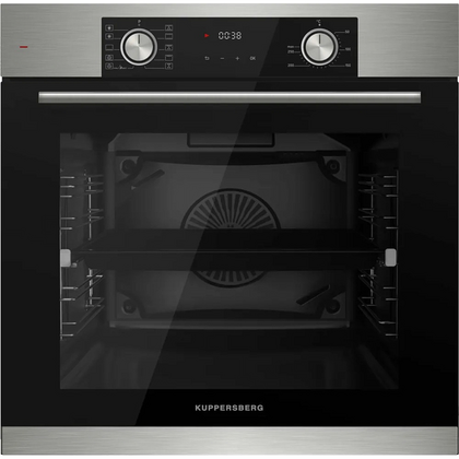 Электрический встраиваемый духовой шкаф Kuppersberg HF 610 BX нержавеющая сталь ( объем - 80 л.)