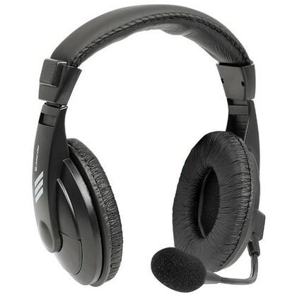 Проводная гарнитура Defender HN-750, накладные, 2 x  jack 3.5 mm. черный (63750)