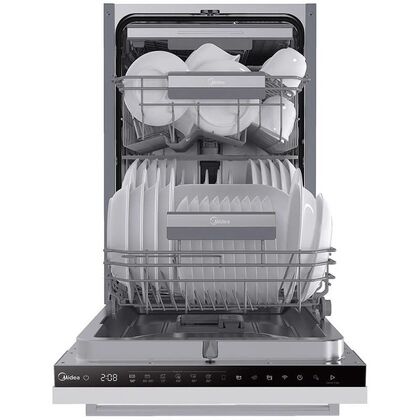 Посудомоечная машина встраиваемая Midea MID45S450i серебристый (вместимость - 10 комплектов, расход воды - 9 л)