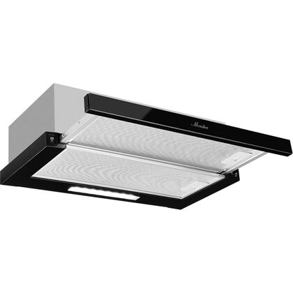 Встраиваемая вытяжка MONSHER. ширина 60 см, LAUTREC 60 Noir Verre, черный. 550 м³/ ч