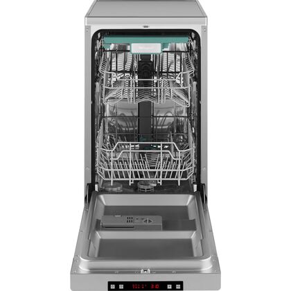 Посудомоечная машина Weissgauff DW 4015 серебристый (узкая, комплектов посуды - 10, расход воды - 9 л.)