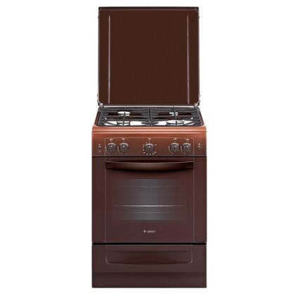 Плита газовая Gefest ПГ 6100-02 0310 коричневый (э/ поджиг механический, конфорок - 4, духовка газовая, чугун)