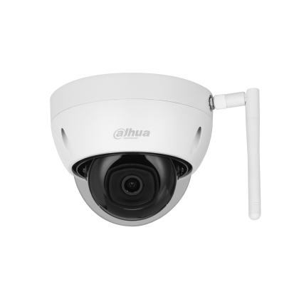 Видеокамера IP 2 Mp уличная Dahua купольная, f: 2.8 мм, 1920*1080, ИК: 30 м, LED:30 м, антивандальная, карта до 256 Gb, Wifi (DH-IPC-HDBW1230DEP-SW-02