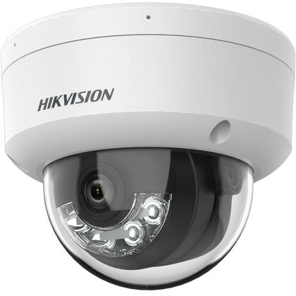 Видеокамера IP 4 Mp уличная Hikvision купольная, f: 2.8 мм, 2560*1440, ИК: 30 м, LED:30 м, антивандальная, карта до 512 Gb, микрофон (DS-2CD1143G2-LIU