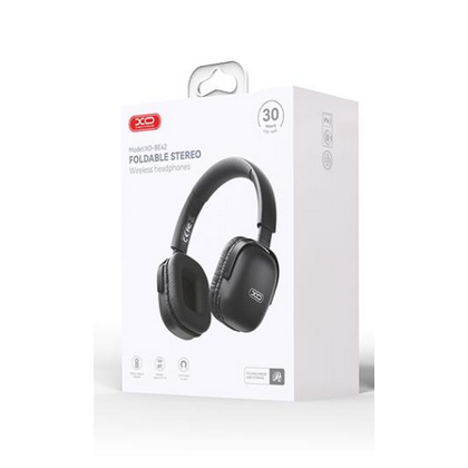 Беспроводные наушники -XO- BE42 Scarlet, Bluetooth, микрофон, накладные, черный (6920680856510)