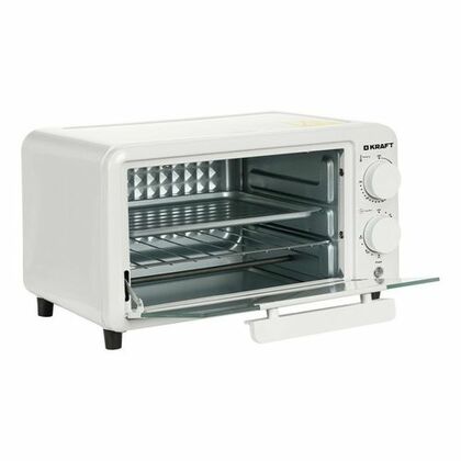 Мини печь Kraft KFC-MO 90 HW белый (600 Вт, объем - 9 л, управление: механическое)