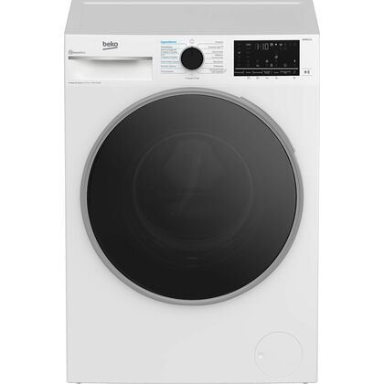Стирально-сушильная машина фронт. Beko B3DFR57H23W белый, 7.5 кг, дисплей -да, глубина - 49.5 см, 1200 об/ мин