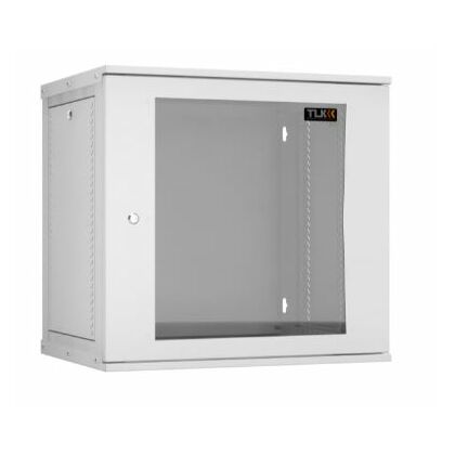 Шкаф настенный телекоммуникационный 19" 12U, Ш600*В569*Г600, передняя дверь - стекло, серый, TLK (TWI-126060-R-G-GY)