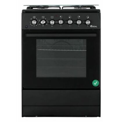 Плита комбинированная IDEAL L 200 (конвекция) ГК черный (ГК конфорок, конфорок - 4, духовка электро, конвекция,сталь)