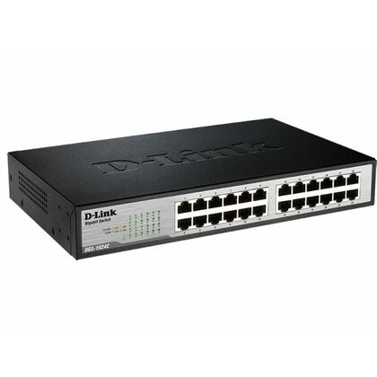 Неуправляемый коммутатор 24 порта D-Link DGS-1024C/ B2A ( 24x1Гбит/ с) корпус - металл