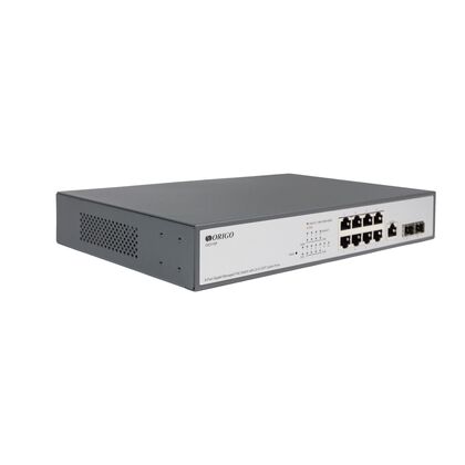 Управляемый PoE-коммутатор 10 портов Origo OS3110P/ 135W/ A1A (, 2хSFP, 8хPoE, PoE‑бюджет 135 Вт) 2 уровня