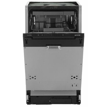 Посудомоечная машина встраиваемая Gorenje GV561D10 серебристая (узкая , вместимость - 11 комплектов, расход воды - 9.5 л)