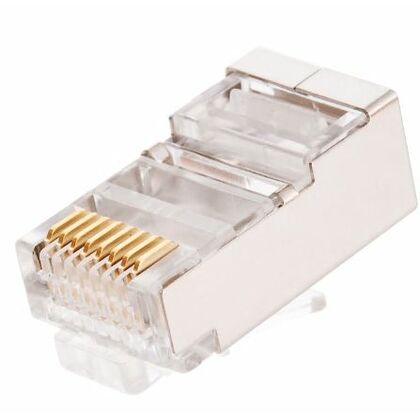 Коннектор RJ-45 Cat6 50 микрон, экранированный, Nikomax (NMC-RJ88RZ50SE1-100) упаковка 100 шт