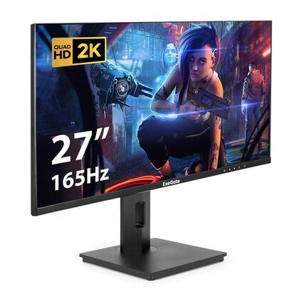 Монитор 27" ExeGate Combat EG2707A черный (IPS, 2560x1440, 165 Гц, 1 ms, 400 cd/ m2, HDMIх2,DPх1)