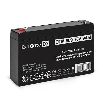 АКБ 6V 9Ah, ExeGate DTM 609 для использования в ИБП