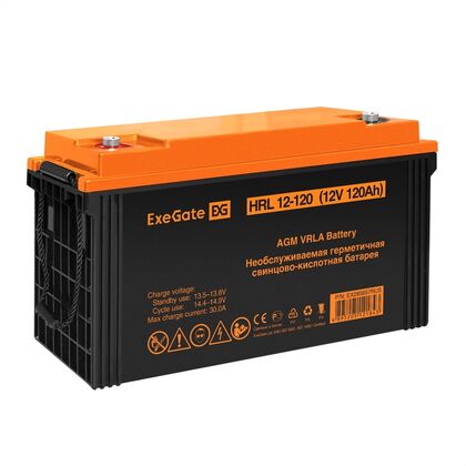 АКБ 12V 120Ah, ExeGate HRL 12-120 для использования в ИБП