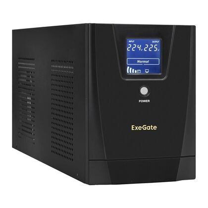 ИБП ExeGate SpecialPro Smart LLB-3000 3000ВА/ 1800Вт, 4хSchuko, AVR, (Аккумулятор 12В/ 9Ah)