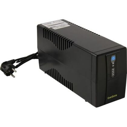 ИБП ExeGate SpecialPro UNB-600 600ВА/ 360Вт, 2хSchuko, AVR, USB, (Аккумулятор 12В/ 7.2Ah)