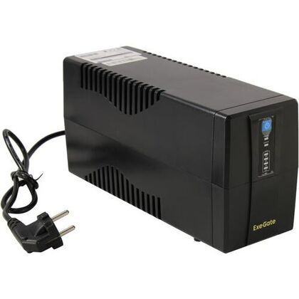 ИБП ExeGate Power Back BNB-1000 1000ВА/ 550Вт, 2хSchuko, AVR, (Аккумулятор 12В/ 9Ah)