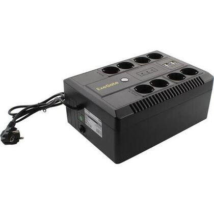 ИБП ExeGate NEO NNB-600 600ВА/ 360Вт, 8хSchuko, AVR, 4хUSB, (Аккумулятор 12В/ 7,2Ah)