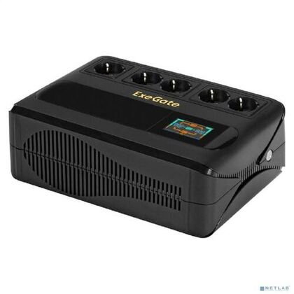 ИБП ExeGate NEO Smart BU-1000 1000ВА/ 500Вт, 5хSchuko, AVR, (Аккумулятор 12В/ 9Ah)