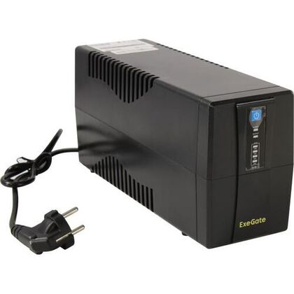 ИБП ExeGate Power Back BNB-1000 1000ВА/ 550Вт, 4хC13, AVR, USB, (Аккумулятор 12В/ 7,2Ah)