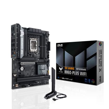 Материнская плата Asus LGA 1851: TUF GAMING B860-PLUS WIFI [Intel B860, 4*DDR5, 1*PCIe1, 2*PCIe16, 4*SATA3, 3*M.2, 2*USB2, 6*USB3, HDMI, DP, ATX]
