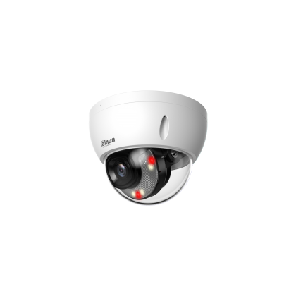 Видеокамера IP 2 Mp уличная Dahua купольная, f: 2.8 мм, 1920*1080, ИК: 30 м, LED:30 м, антивандальная, карта до 256 Gb, микрофон (DH-IPC-HDBW2249EP-S-