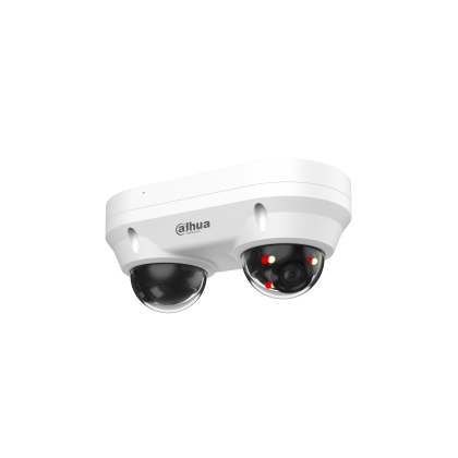 Видеокамера IP 4 Mp+4 Mp уличная Dahua купольная, f: 2.8 мм, 2688*1520, ИК: 30 м, LED:20 м, антивандальная, карта до 256 Gb, микрофон (DH-IPC-HDBW2449