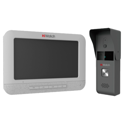 Комплект видеодомофона аналоговый HiWatch, 7 дюймов, 800*480, белый (DS-D100K)