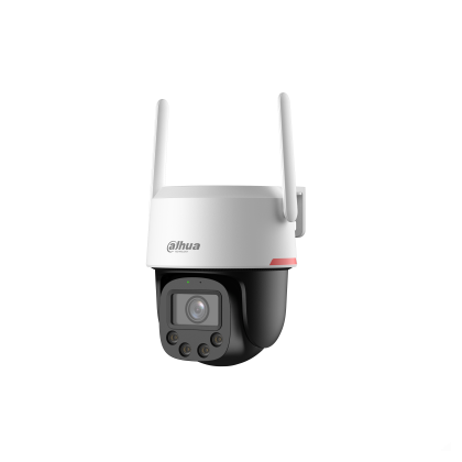 Видеокамера IP 4 Mp уличная Dahua купольная, f: 4.0 мм, 2560*1440, LED:30 м, 4G-модуль, карта до 256 Gb, микрофон, поворотная (DH-SD-P4FP-PV-4G-EAU-04