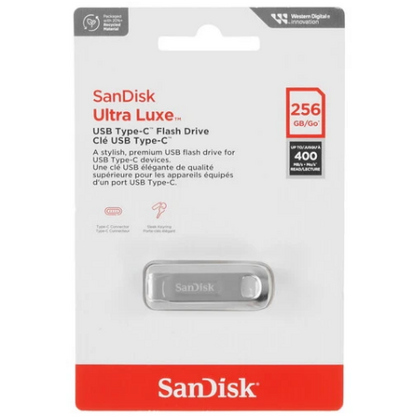 Флеш-накопитель Sandisk 256Gb USB Type C Ultra Luxe Серебристый (SDCZ75-256G-G46)