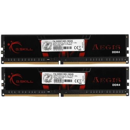Модуль памяти DDR4 16Гб 3200МГц G.Skill Aegis  комплект 2*8Гб 1.35 В (F4-3200C16D-16GIS)