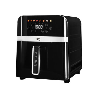 Аэрогриль BQ AF9011S черный (2000 Вт; антипригарное; управление: сенсорное)