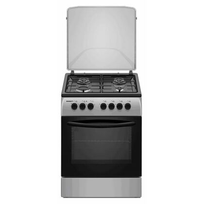 Плита комбинированная Kraft KF-FSK6402ES серебристый (конфорок - 4, духовка электро, эмаль)