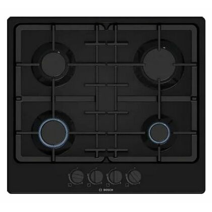 Газовая варочная панель Bosch PGP6B6K90R черный (конфорок - 4 шт, панель - эмалированная сталь)