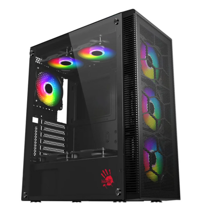 Корпус Bloody Midi-Tower BD-CC115 (без БП, Боковое стекло, ГхВхШ: 350x480x205, ) BD-CC115-BK