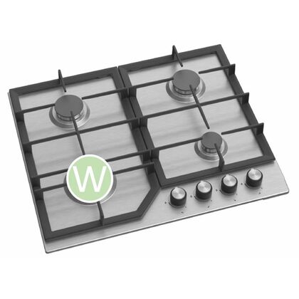 Газовая варочная панель Kraft KF-HV6021ХW нержавеющая сталь (конфорок - 4 шт, панель - нержавеющая сталь, Wok - есть)