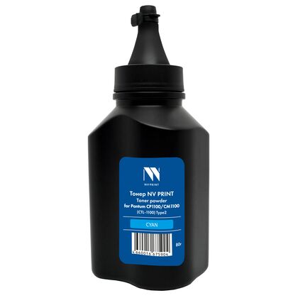 Тонер Pantum CTL-1100 Cyan 80г. фл. NV Print (CP1100/ CM1100) Type2