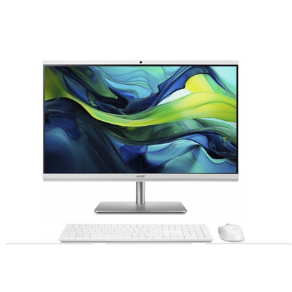 Моноблок Acer 23,8" Core Ultra 5 125U (1.3) 8Gb SSD512Gb Graphics CR Eshell GbitEth WiFi BT 65W клавиатура мышь Cam серебристый 1920x1080