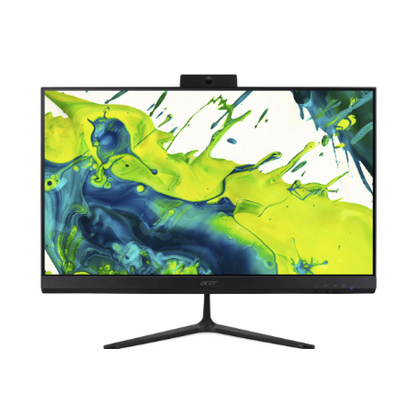 Моноблок Acer 23,8" N150 8Gb SSD512Gb Graphics Eshell GbitEth WiFi BT 60W клавиатура мышь Cam черный 1920x1080