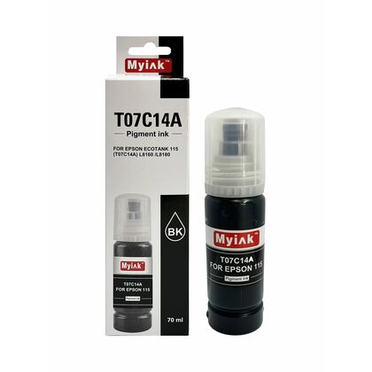 Чернила Epson EcoTank 115 (T07C14A) L8160/ L8180 (70мл, black,Pigment) MyInk