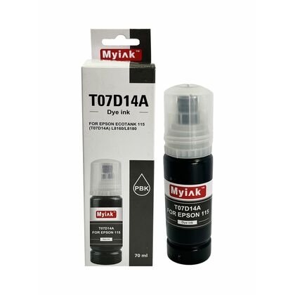 Чернила Epson EcoTank 115 (T07D14A) L8160/ L8180 (70мл, photo black) MyInk