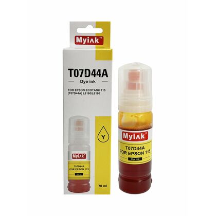 Чернила Epson EcoTank 115 (T07D44A) L8160/ L8180 (100мл, yellow) MyInk