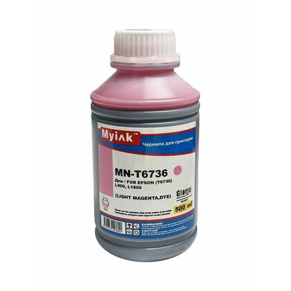 Чернила Epson (T6736) L800/ L1800 (500мл, light magenta Dye) MN-T6736LM Gloria MyInk