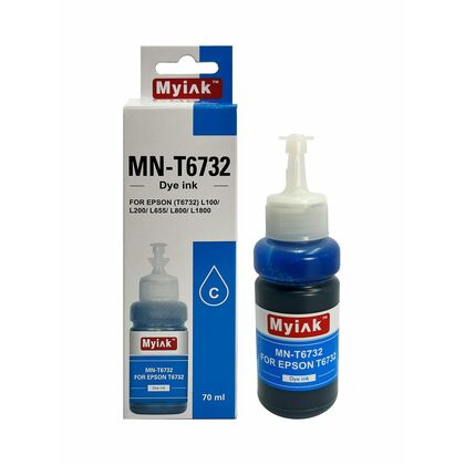 Чернила Epson (T6732/ T6442) L100/ L200/ L655/ L800/ L1800 (70мл, cyan Dye) MN-T6732 MyInk