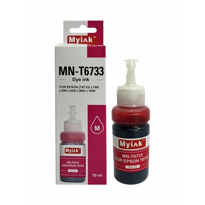 Чернила Epson (T6733/ T6443) L100/ L200/ L655/ L800/ L1800 (70мл, magenta Dye) MN-T6733 MyInk