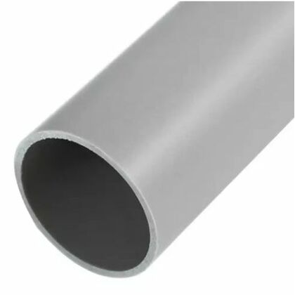 Труба гладкая жесткая ПВХ Ø50 мм, серая, Rexant (28-0050-1) кратность заказа 3 метра